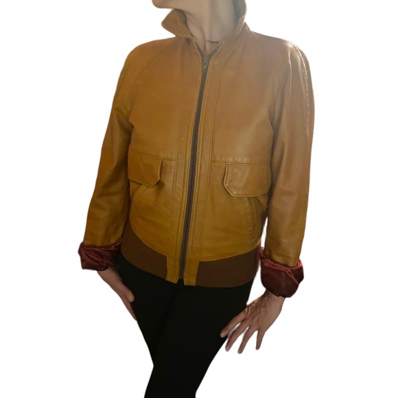 Vintage Leather bomber style jacket. EU38 - Picture 2 of 16